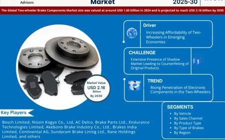 Global Two-wheeler Brake Components Market Value and Growth Projections for 2025 - 2030