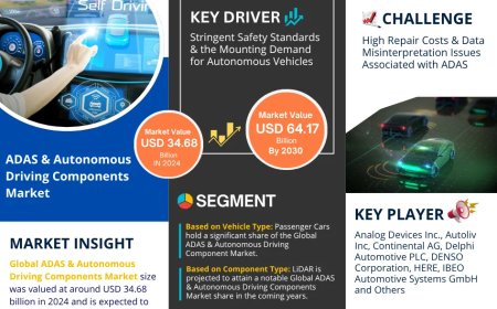 Global ADAS & Autonomous Driving Components Market Value and Growth Projections for 2025 - 2030